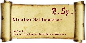 Nicolau Szilveszter névjegykártya